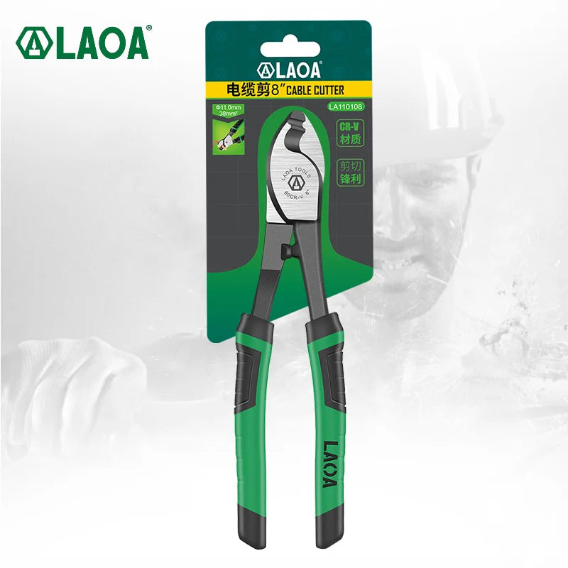 LAOA Cable Cutter CR-V Crimping Pliers Bolt Cutting Electrical Wire Stripper Combination Multifunction Hand Tools Anti-Slip