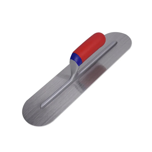 Carbon Steel Blade Plastic Handle Rounded Front Finishing Plaster Trowel Construction Concrete Spatula Tool