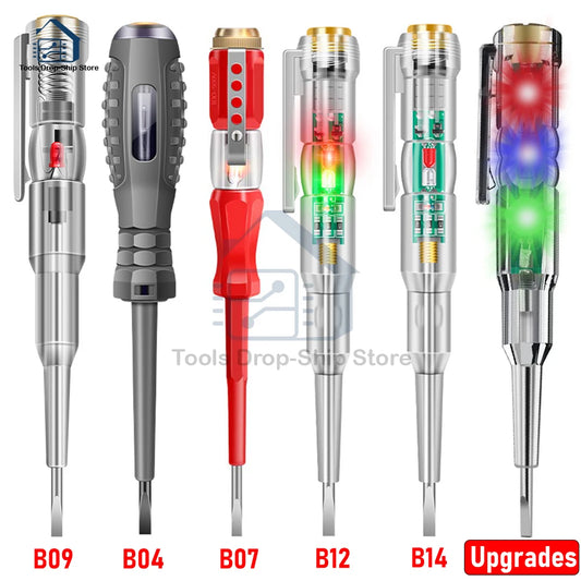 Intelligent Induction Power Voltage Detector Pen 24-500V Circuit Tester Electrical Screwdriver Pen With Indicator Light Sensor